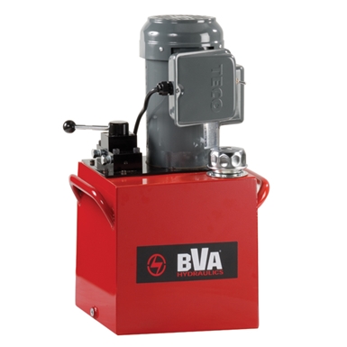 BVA Hydraulics Electric Pumps with Locking Manual Valve for Double Acting Cylinders PE50M4L03A